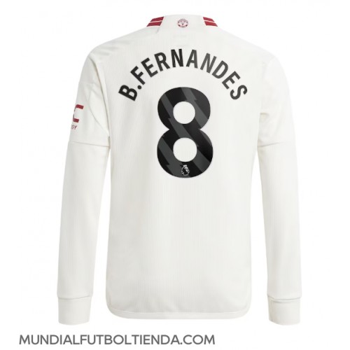 Camiseta Manchester United Bruno Fernandes #8 Tercera Equipación Replica 2023-24 mangas largas